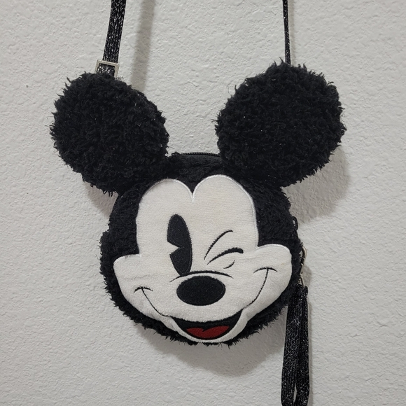 Disney Accessories - Disney Mickey Plush Crossbody And Wristlet